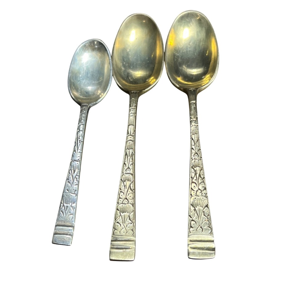 Vintage EPNS‎ A1 Silver Plated Spoons Set 3 Spoons Decorative